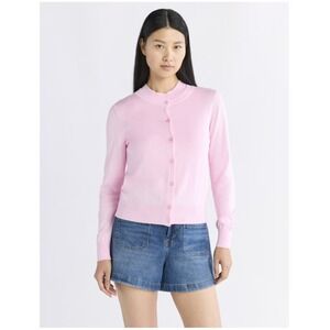 Free Assembly Women's Crewneck Lightweight Cardigan Sweater in Pink - Size XS‎